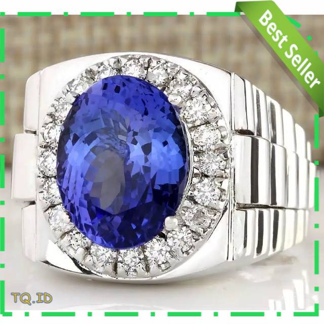 CINCIN PRIA WANITA 925 BLUE SAFIR
