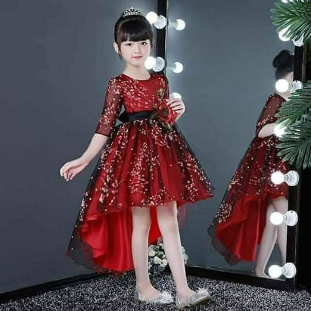 Dress Import Anak/ Import Dress Bunga/ Baju Ulang Tahun