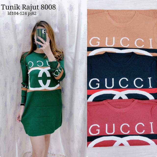 Tunik rajut gucci import