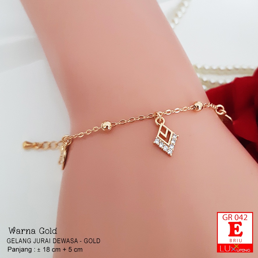 GR 042 Gelang Tangan Wanita Dewasa Model Dua Layer Gelang Xuping Huruf LOVE Luxx Xuping