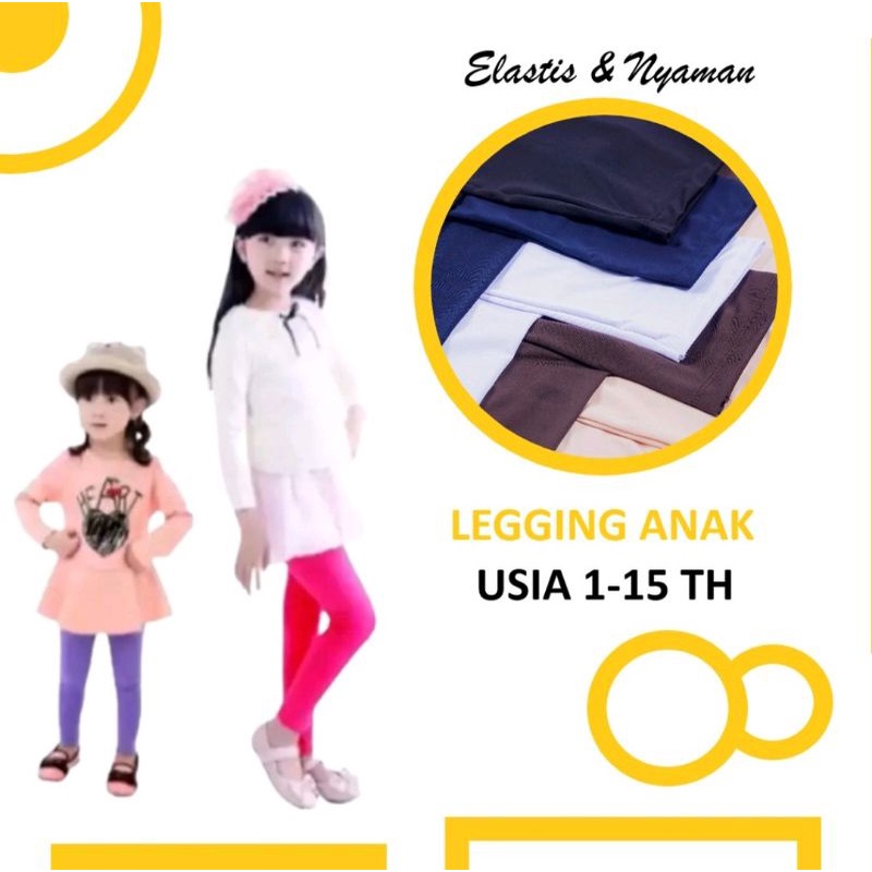 Terlaris..LEGGING ANAK Usia 1-15 Th | Legging Anak Nyaman Legging celana Anak Perempuan Panjang