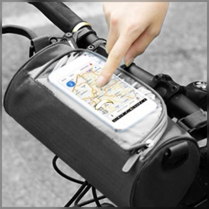 Tas Motor HP Holder Tas Sepeda Bicycle Bag Waterproof + Tali Selempang Kualitas Terjamin