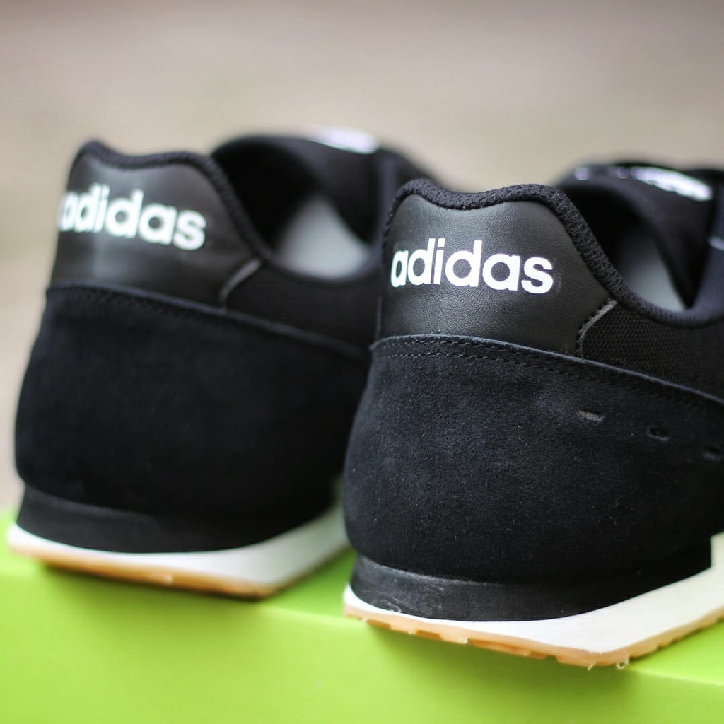 PROMO Sepatu Adidas Neo City Racer Black BNIB Premium, Sepatu Sneakers Pria dan Wanita