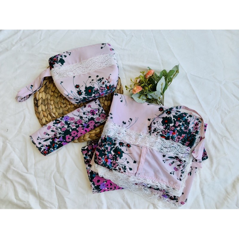 mukena satin silk sutra premium