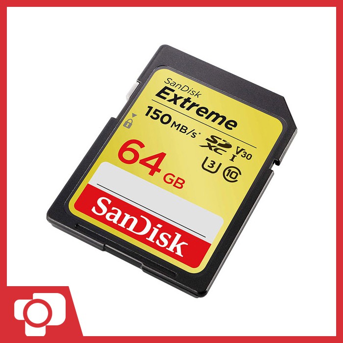 Sandisk Extreme SDXC UHS-I U3 V30 150MB/S - 64GB