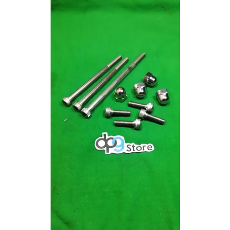 BAUT L STAINLESS SET MUR FULL HEAD CYLINDER BLOK BLOCK KARISMA KIRANA SUPRA 125