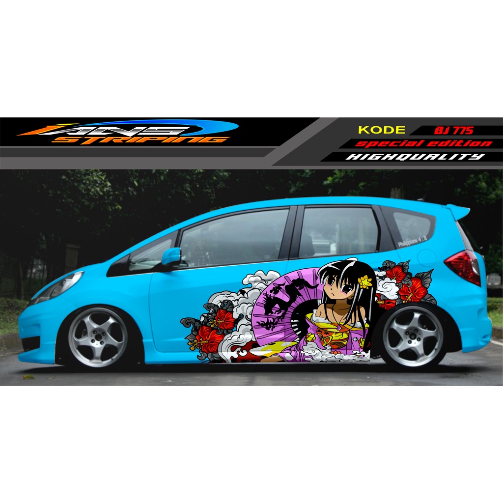 STICKER MOBIL JAZZ BRIO AVANZA SIGRA YARIS / STIKER VARIASI MOBIL / MODIF STICKER MOBIL