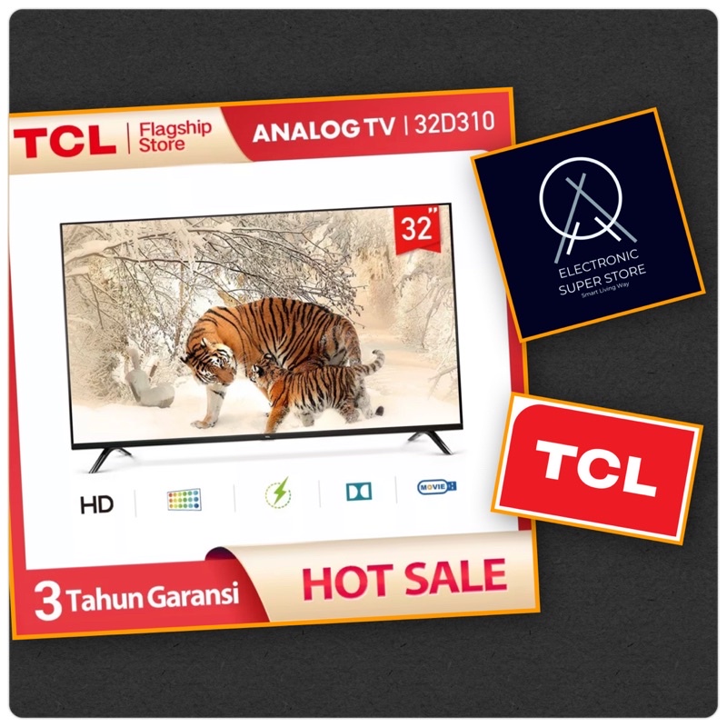 TV LED 32INCH TCL L32D310 USB HDMI MOVIE