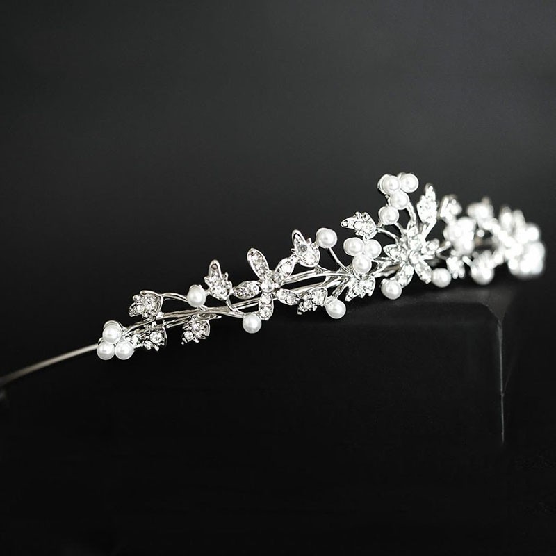 Crystal Wedding Bridal Tiara Crown Untuk Wanita Prom Diadem Hiasan Rambut