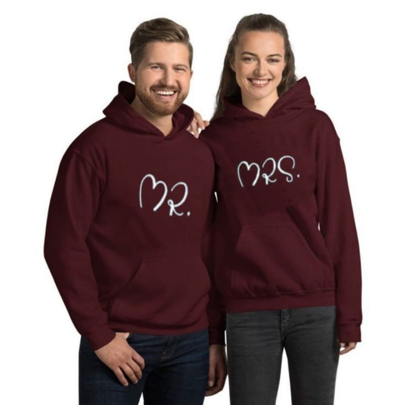 Jaket Hoodie Couple MR/MRS Big Size Over Size S M L XL XXL XXXL XXXXL XXXXXL Pria Wanita Jumbo Keren