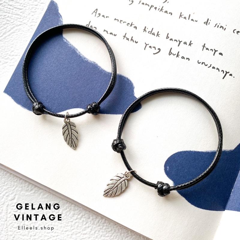 GELANG MANIK DAUN VINTAGE/GLOSIR GELANG/GELANG MAGNET/gelang couple