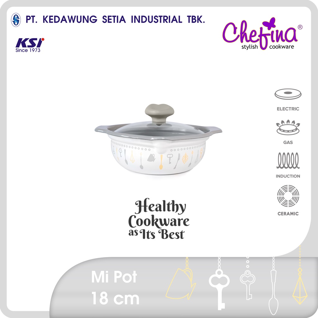 Chefina Mi Pot 18 cm Chandelier Panci Enamel