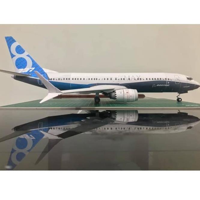 [PROMO 0YZ79] DIY Miniatur Papercraft Pesawat Boeing 737 Max Factory Livery Murah Banget
