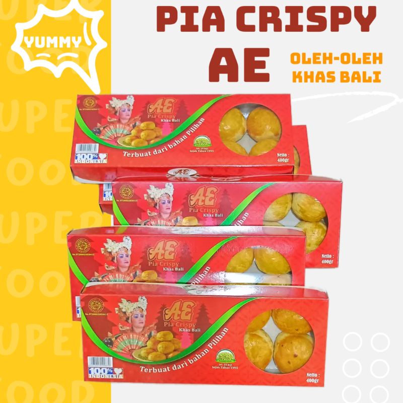 Pia Crispy AE (isi 10 pcs) variant rasa kacang hijau