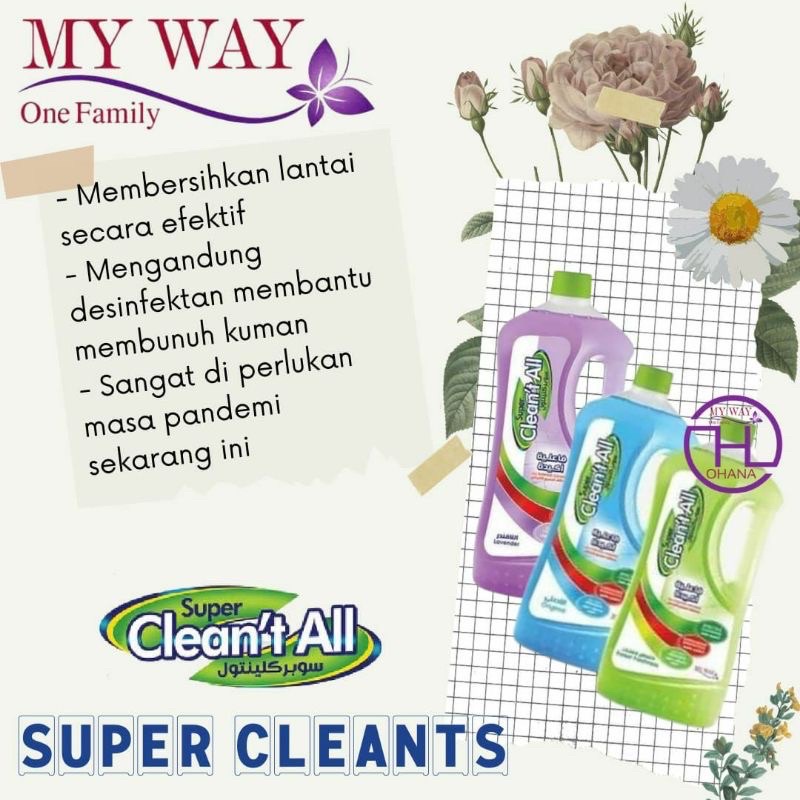 My way mesir Super CLEANT all / clean disinfektan cleaner for all purpose  pembersih serbaguna