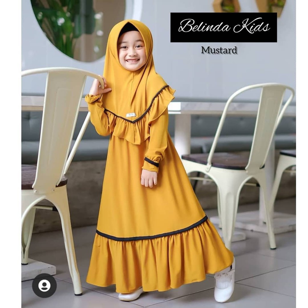 BELINDA SYARI KIDS KF 9 - 10 TAHUN BAHAN MOSSCRAPE DAPAT GAMIS + HIJAB Gamis Anak Perempuan Baju Anak Perempuan Terbaru 2021 Modern Gamis Anak Tanggung Gamis Anak Renda BEST SELLER