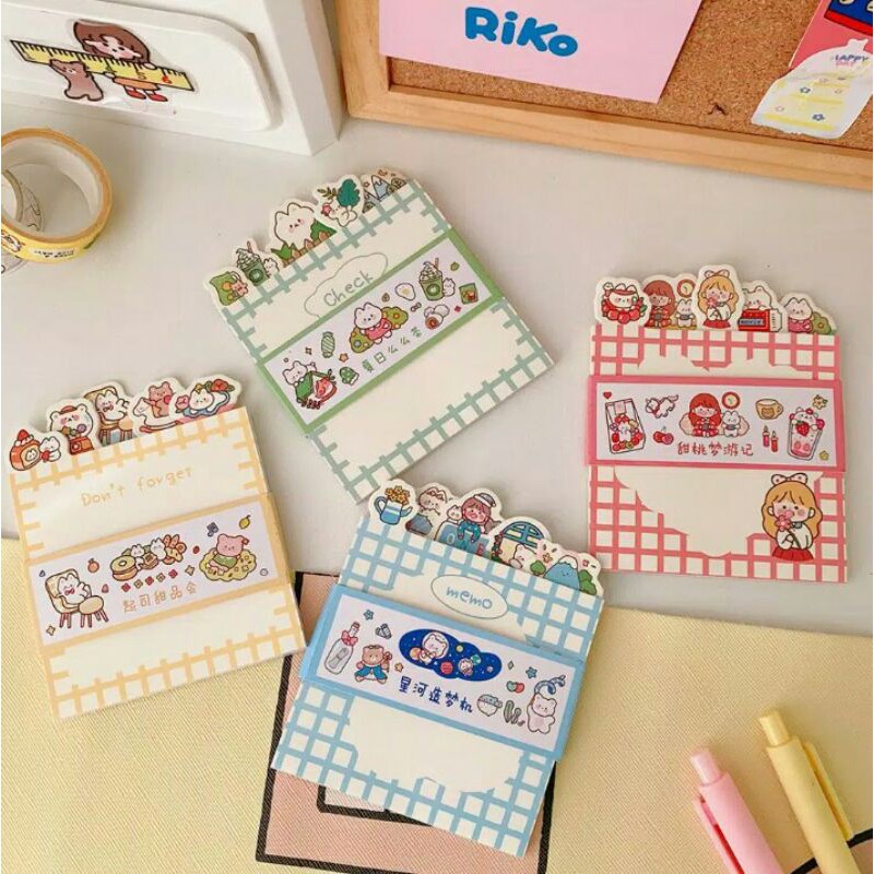 

Memo post it bentuk kartun perempuan lucu gaya jepang murah