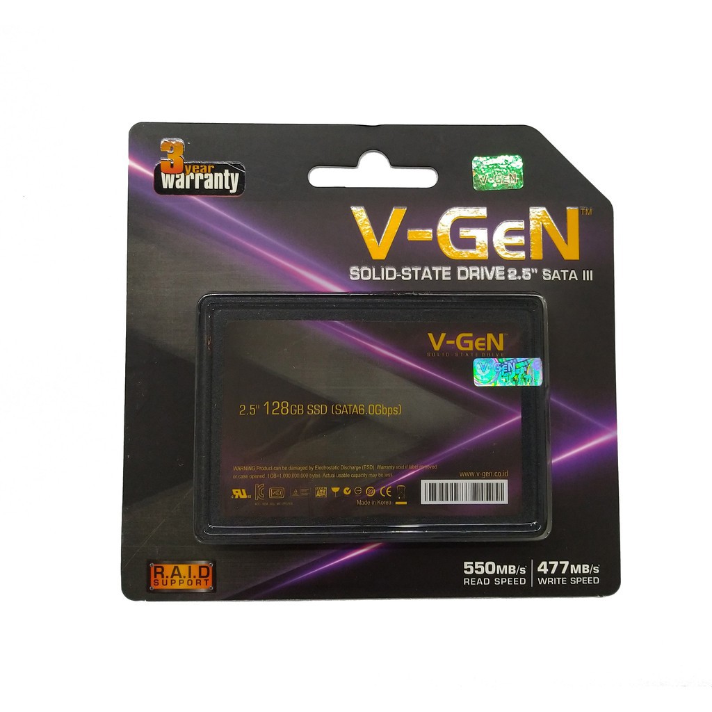 SSD V-GeN 128GB SATA 3 | VGeN SSD 128 GB Laptop Komputer Original