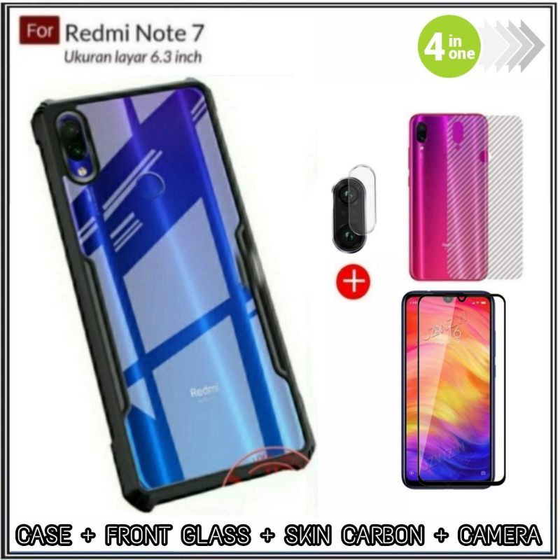 Paket 4in1 Case Xiaomi 11T / 11T Pro Hardcase Fusion ShockProof Free Tempered Glass Layar &amp; Lens Camera &amp; Skin Carbon