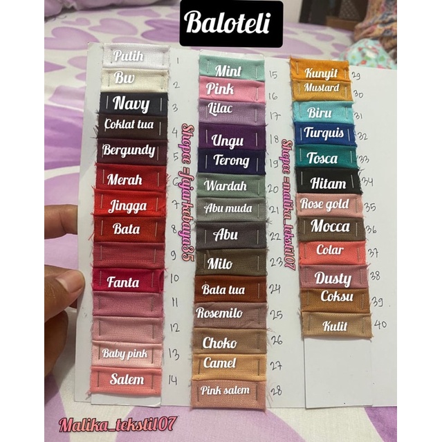 Kain BALOTELLI, SUPER HALUS, BAHAN JILBAB, BAHAN KEMEJA. GAMIS