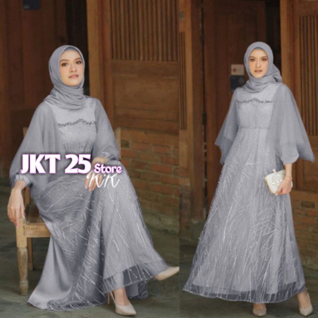 Busana Muslim Gamis Murah Gaun Pesta Muslimah Baju Pesta Wanita Kondangan Mewah Kekinian 2020 2021