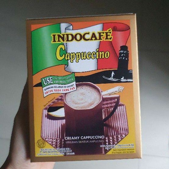 

Indocafe CAPPUCINO kopi bubuk coffee cappucino ( 5 sachets x 25gr / box ) 125gr.