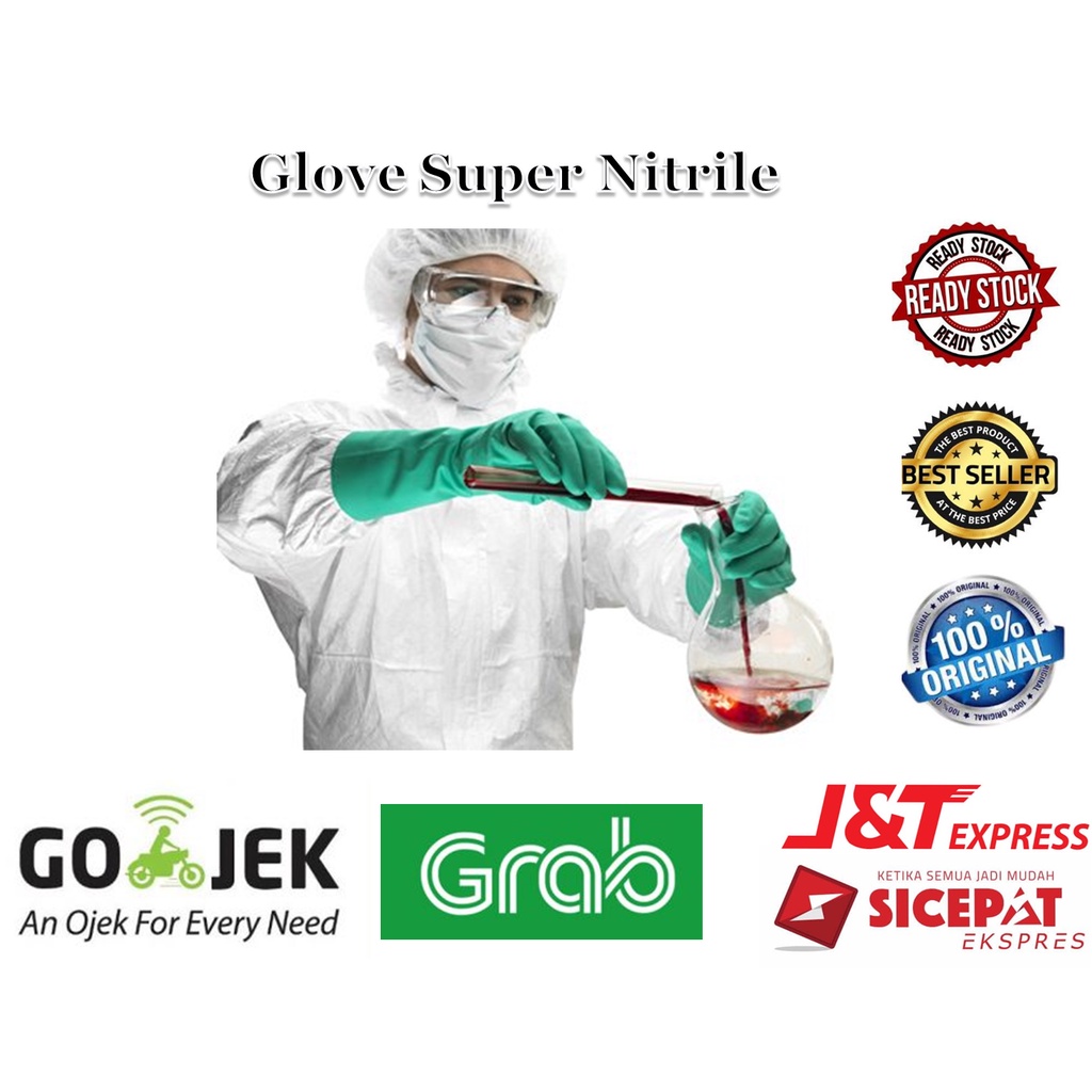 Sarung Tangan Nitrile RNF15 Sarung Tangan Super Nitrile Chemical Harga Per pasang