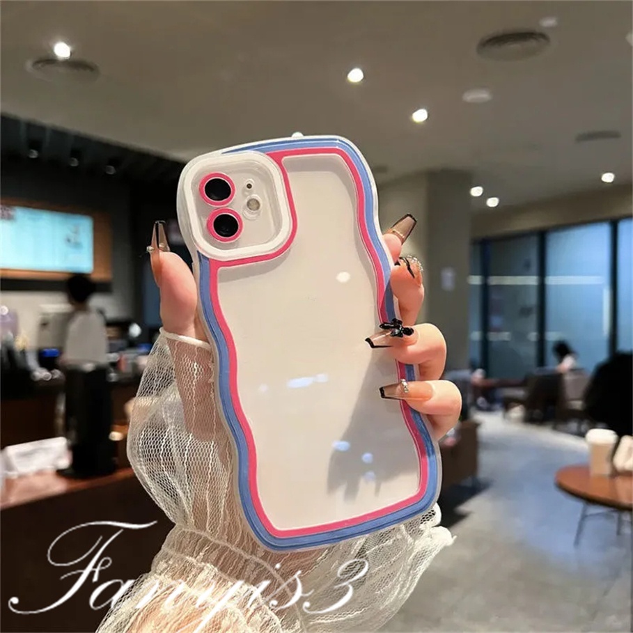 Compatible For iPhone 12 11 Pro X Xs Xr 8 7 Plus Rainbow Frame Phone Case TPU Soft Protective Cover