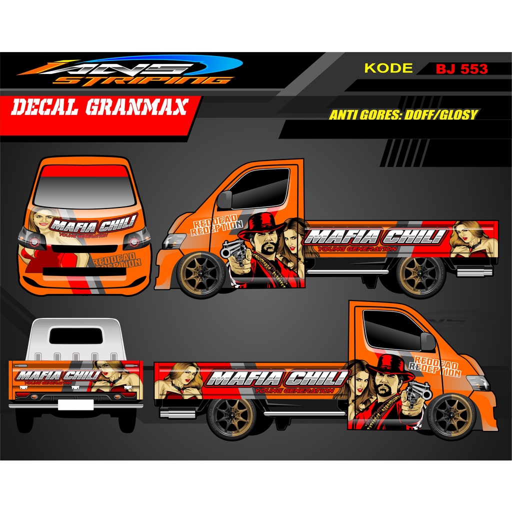 STIKER MOBIL GRANMAX PICK UP / DECAL GRANMAX CARRY L300 / STICKER MOBIL PICK UP