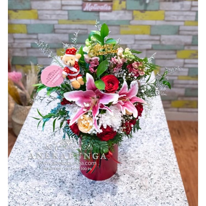 

KADO BUNGA NATAL TAHUN BARU CHRISTMAS SANTA NEW YEAR FLOWER BOX GIFT DC452CD3