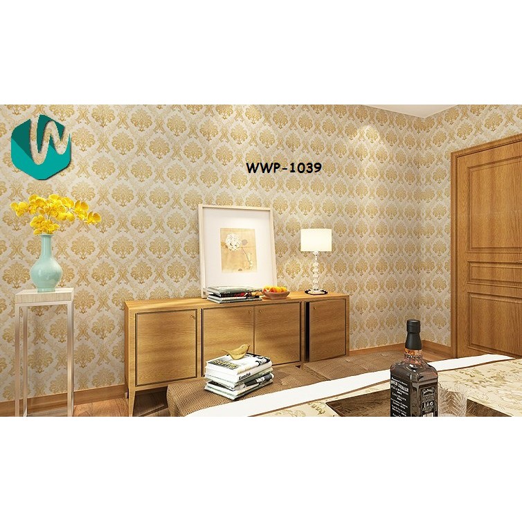 Wallpaper Sticker WWP-1039 Batik Gold Minimalis