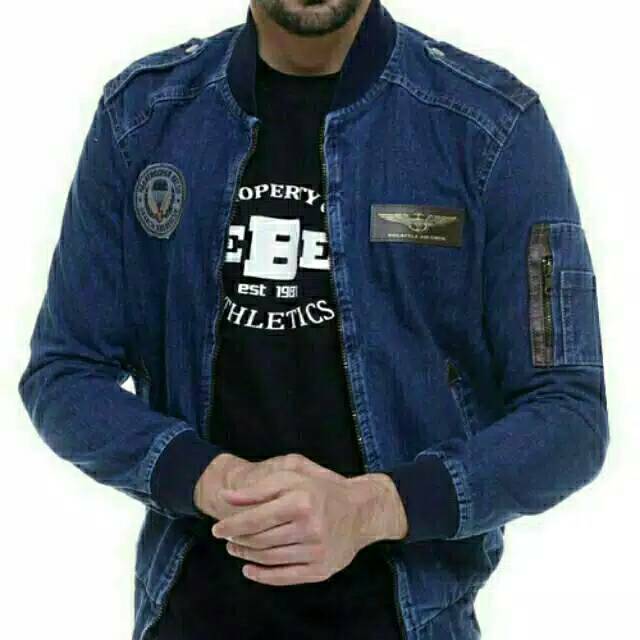 [TURUN HARGA] JAKET BOMBER ROCAFELA/ JAKET BOMBER JEANS ORIGINAL ROCAFELA