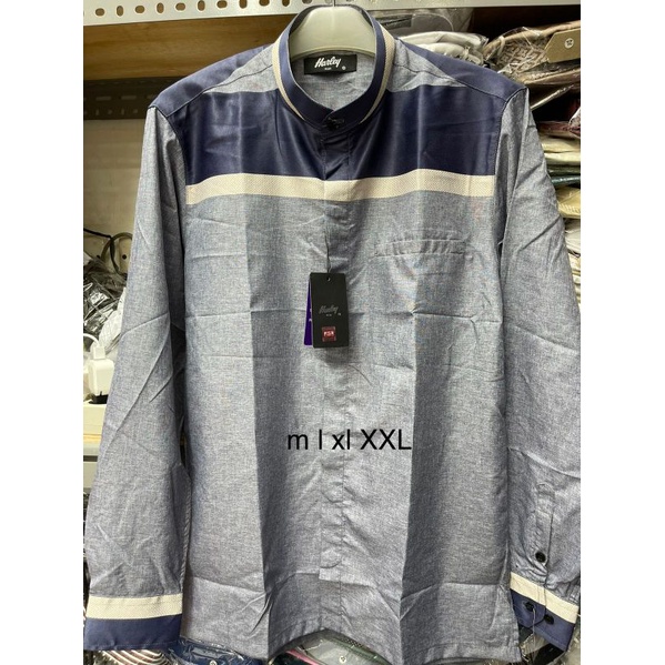 COD kemko Harley Man Orii- kemko warna abu -kemeja Koko