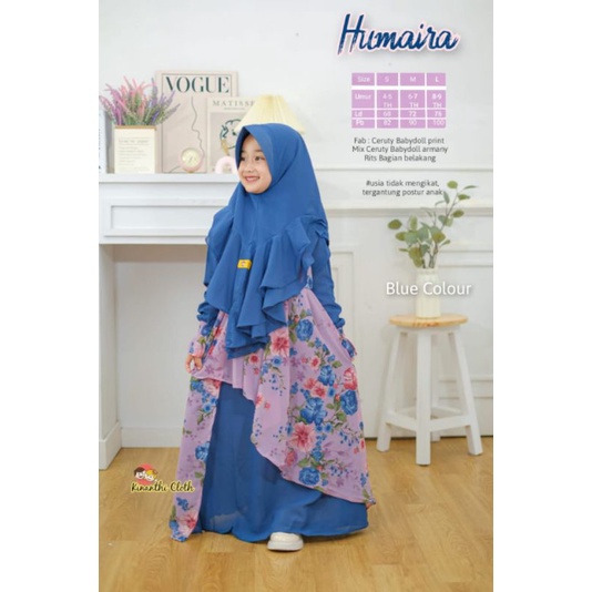 Gamis Anak Perempuan Set Jilbab Salwa set - Humaira set ori by Kinanthi cloth