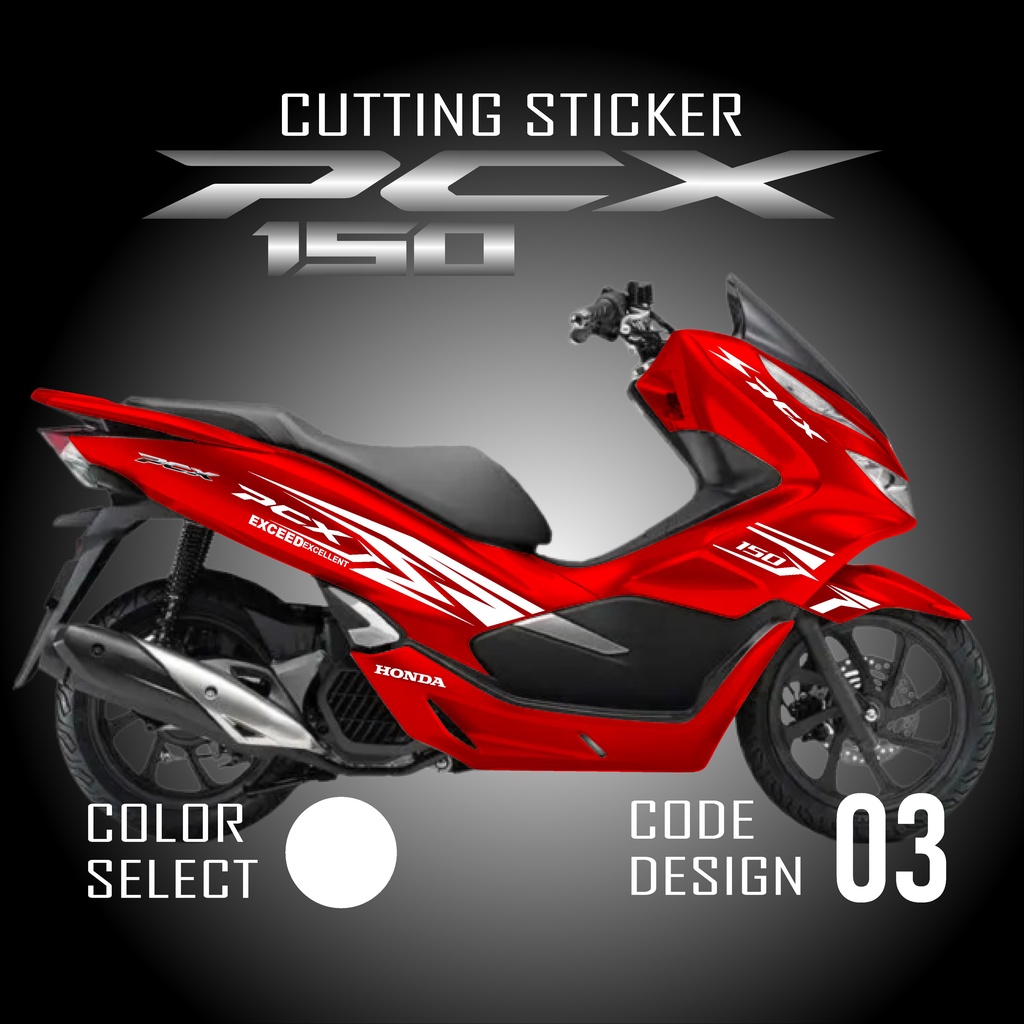COD Cutting Sticker PCX 150 New - Stiker Striping Lis Timbul Variasi Motor Honda New PCX 150 Warna S