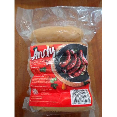 

sosis sapi bakar merk andy original 500 gram Sayur Praktis Bandung