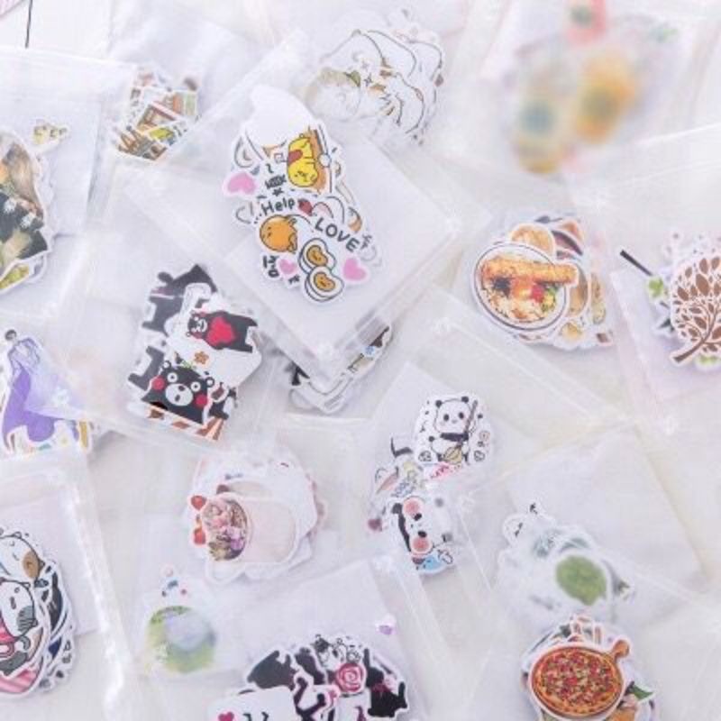 Sticker Kertas Washi Paper Gambar SailorMoon Panda Bear Food Cute untuk Scrapbook Diary