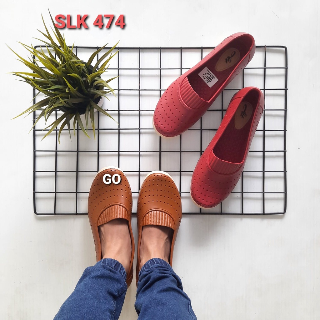 elgo ATT SLK 474 Sepatu Karet Wanita Flat Shoes Anti Air Nyaman Ringan