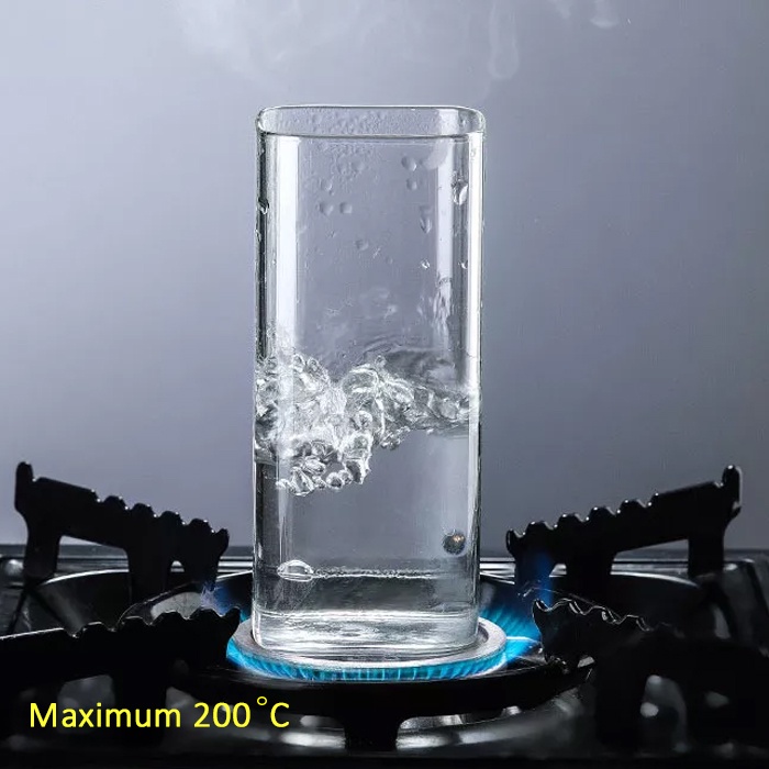 Gelas Mug Unik Kaca Bening Kotak Gelas Es Teh Jus Anti Panas Dingin 250ml dan 400ml