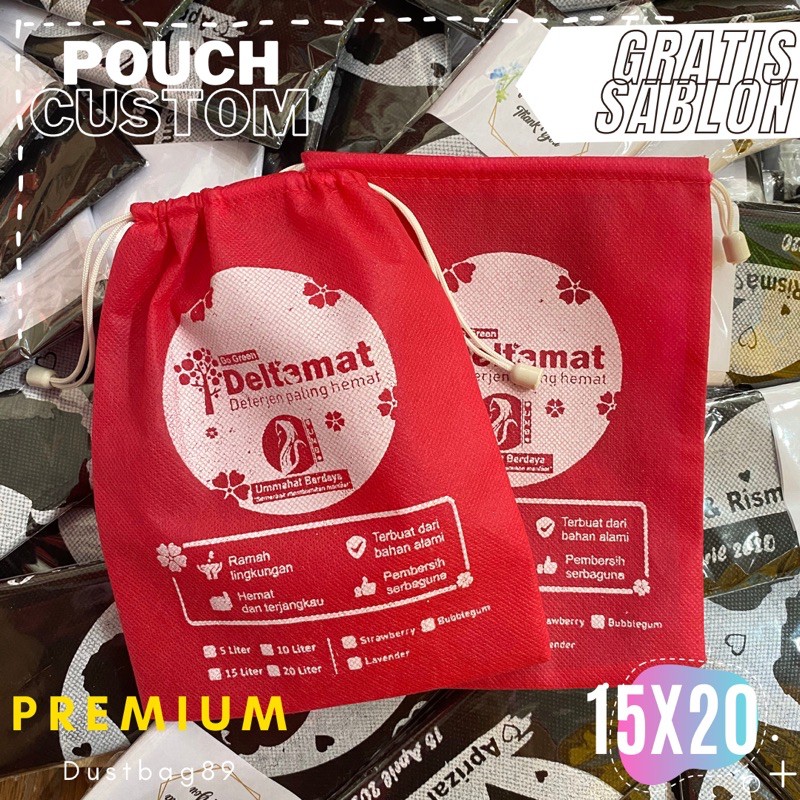 POUCH KOSMETIK CUSTOM GRATIS SABLON | FS 15.20