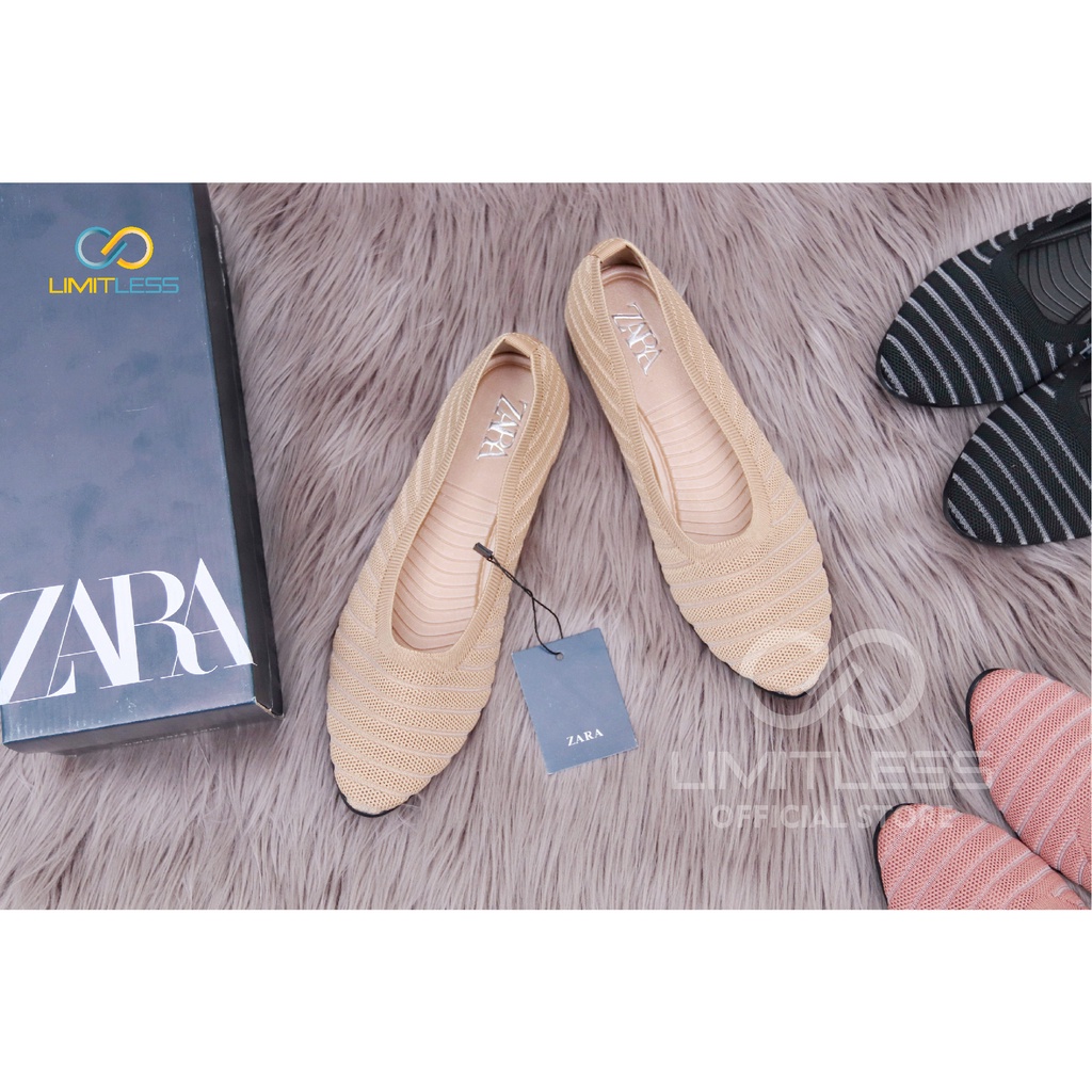 Sepatu Flat Shoes Laily Fashionable Sepatu Wanita Flat Stylish Women Shoes Bahan Rajut Korean Style