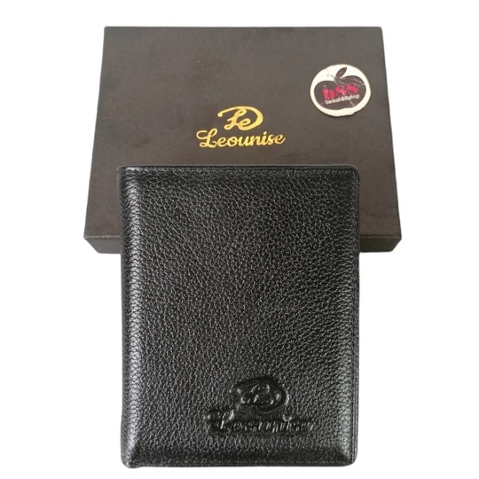 Dompet Pria Lipat Model Berdiri Kulit Asli Polos Men Wallet