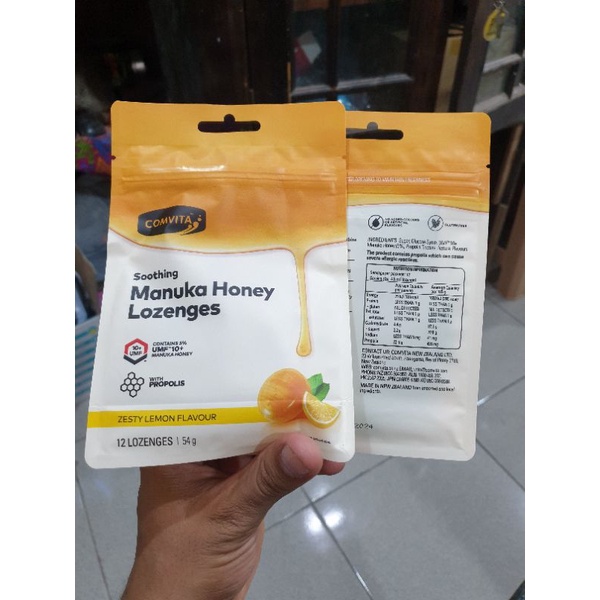 

Permen Comvita Manuka Honey Lozenges Lemon & Hone 12 Loz manuka health