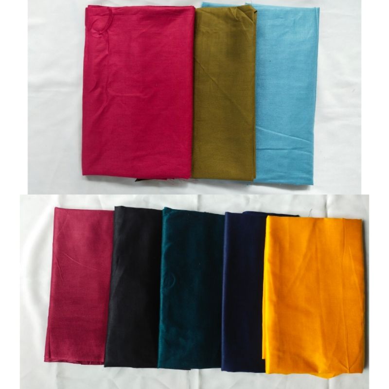 Kain Rayon || Santung Polos (Harga per 0,5 m)