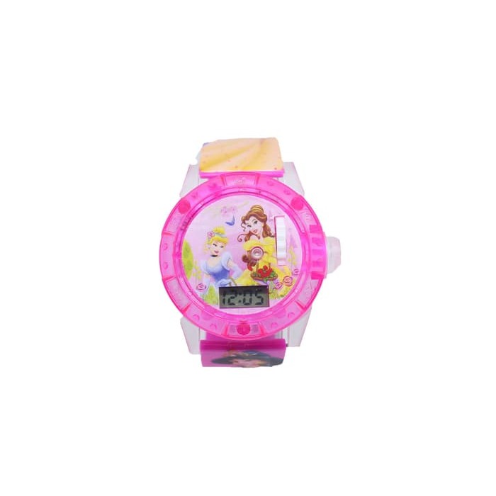 Super Hot! JAM TANGAN ANAK PEREMPUAN PROYEKTOR DISNEY PRINCESS LASER HOLOGRAM Terbatas!