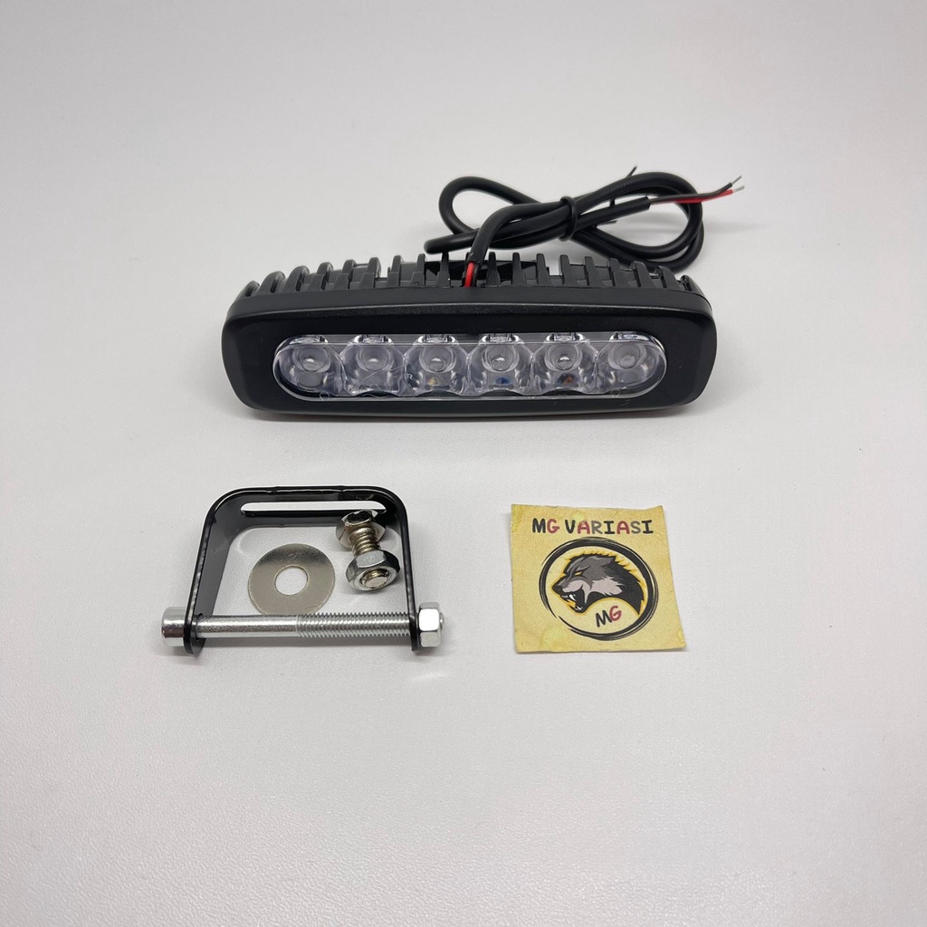 PROMO TERMURAH LAMPU TEMBAK SOROT LED 6 TITIK MATA KEDIP FLASH CWL BAR CREE OFFROAD LAMPU TOURING MOTOR MOBIL WORK LIGHT 9 WATT