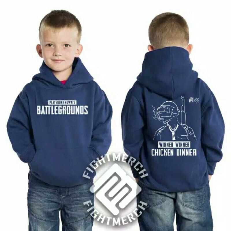jaket hoodie anak PUBG WINNER WINNER CHICKEN DINNER - TC
