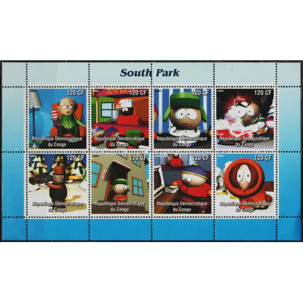 

Perangko Filateli A77 - Congo 2003 Cartoon South Park