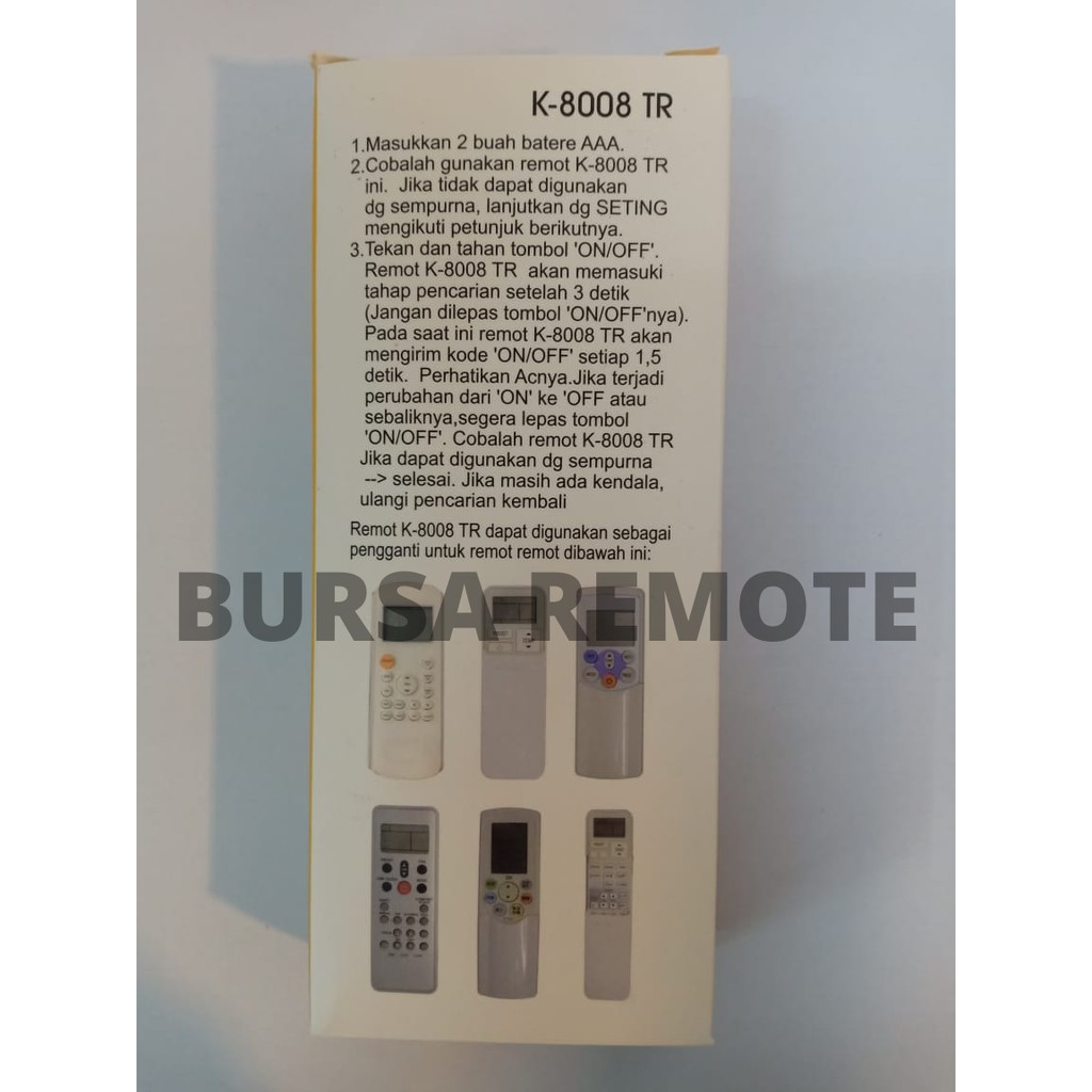 Remot / REMOTE MULTI AC TOSHIBA TYPE K 8008 TR  / ecer dan grosir