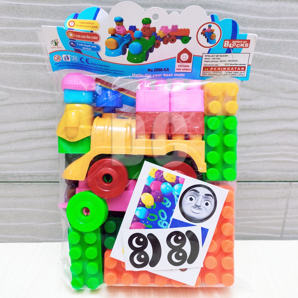 Intellect Set Blocks 5008 Mainan Edukatif Bricks Lego Model Duplo Balok Susun